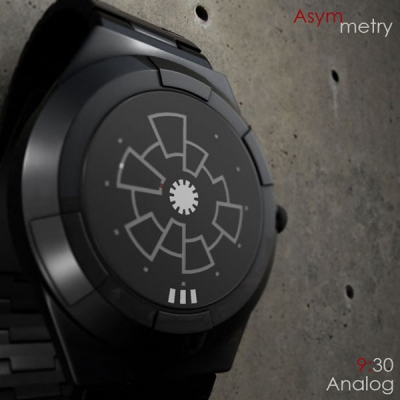 Asymmetry Analog 概念手表显示时间9:30 Asymmetry Analog 概念手表显示时间9:30