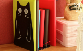 创意卡通猫书挡书架